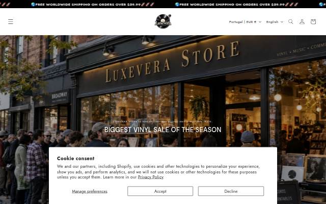 Escaparate de Luxevera Store