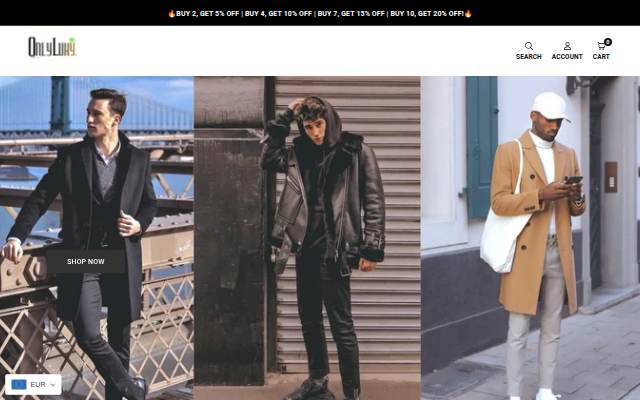 OnlyLuxy storefront
