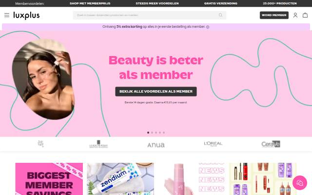 Luxplus storefront