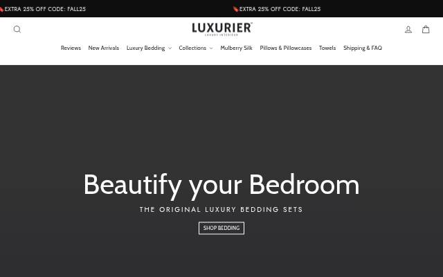 Luxurier Bedding Sets & Egyptian Cotton Bedding storefront