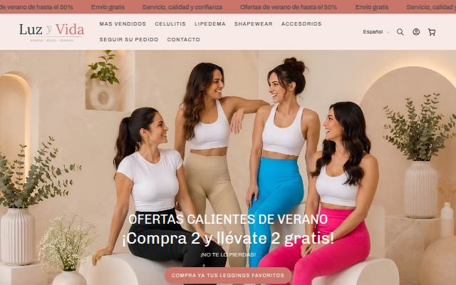 Startseite von Luz y Vida