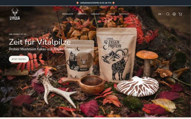 Startseite von Lykaia Nutrition