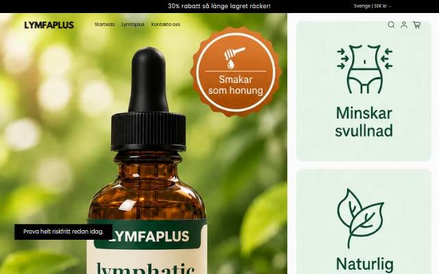 Startseite von Lymfaplus