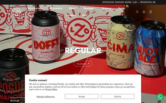 LZO Brewery storefront