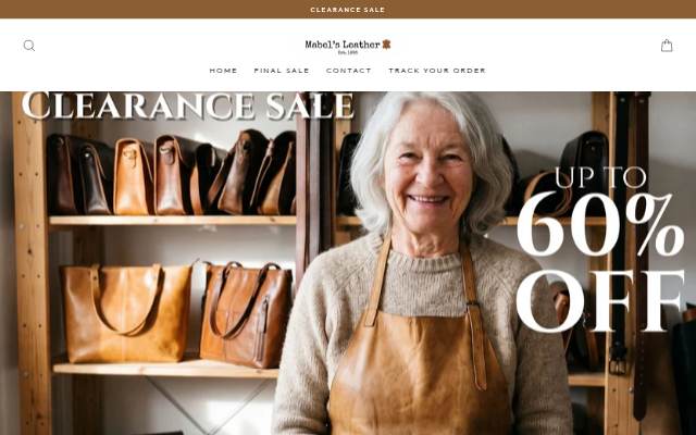 Mabel's leather storefront