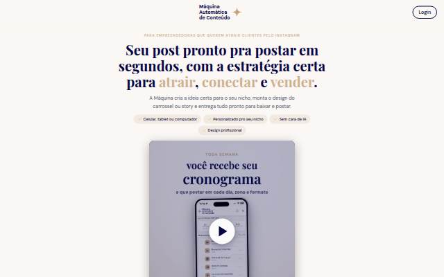 Máquina Automática de Conteúdo storefront