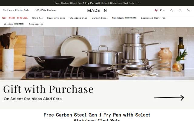Made In Cookware - UK storefront