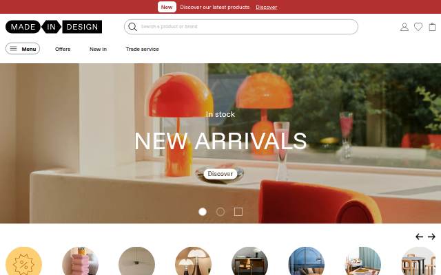 Startseite von madeindesign.co.uk