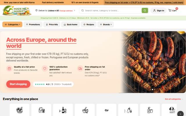 Made in Market EU storefront