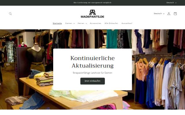madepants.de storefront