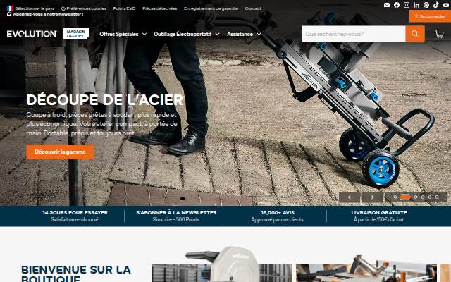 Evolution Power Tools SAS storefront