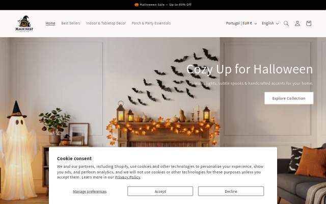 Magicnest shop storefront