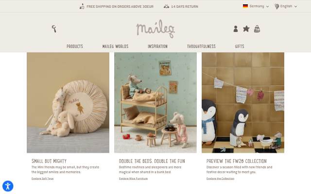 Startseite von Maileg EU