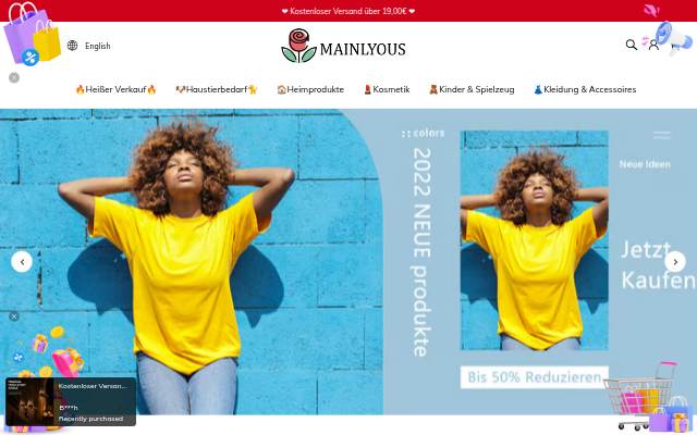 Mainlyous storefront