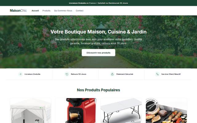 MaisonChic &mdash; Maison, Cuisine &amp; Jardin storefront
