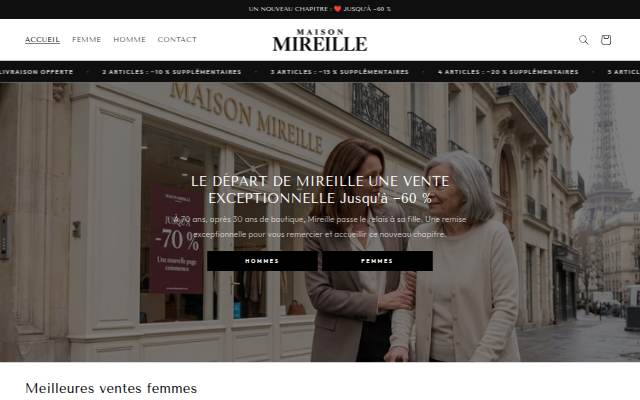 Startseite von Maison Mireille