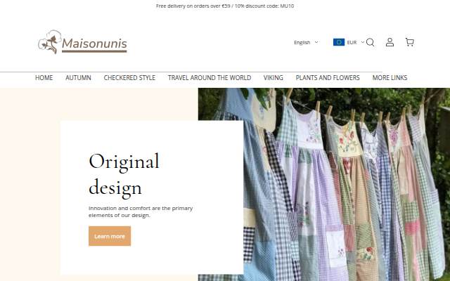 Maisonunis storefront
