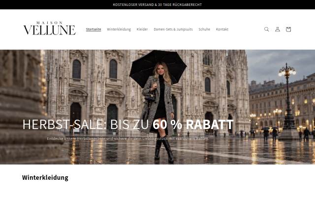 Montra da Maison Vellune
