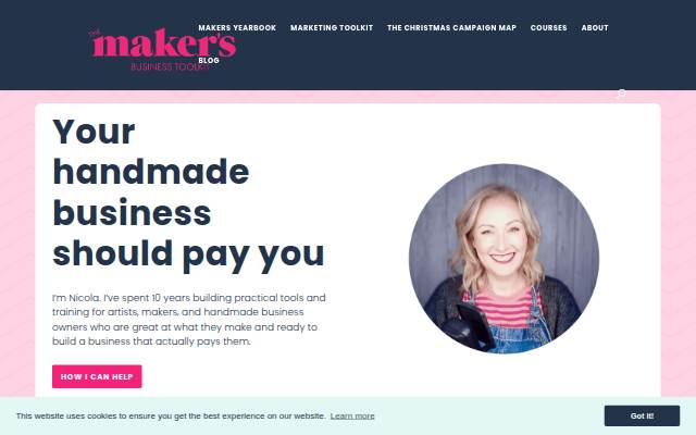 Startseite von The Maker's Business Toolkit