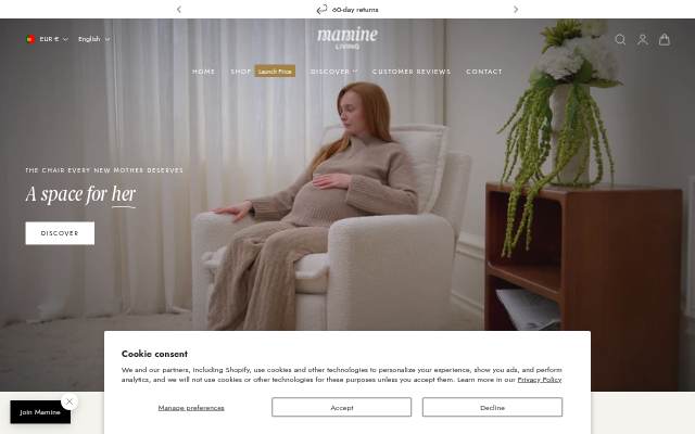 Mamine Living storefront