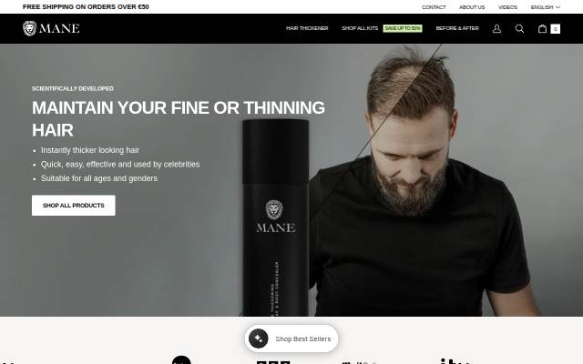 Mane Europe storefront