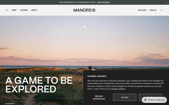 Manors storefront