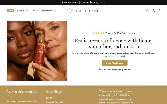 Maple Lane storefront