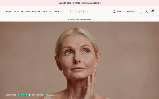 MARBL. Cosmetics storefront