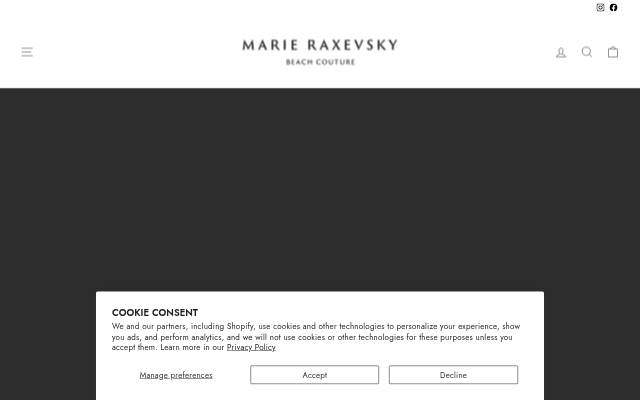 Marie Raxevsky | Beach Couture storefront