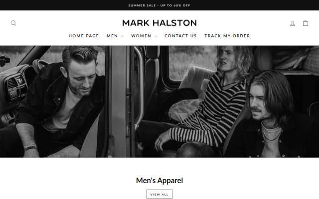 Mark Halston storefront