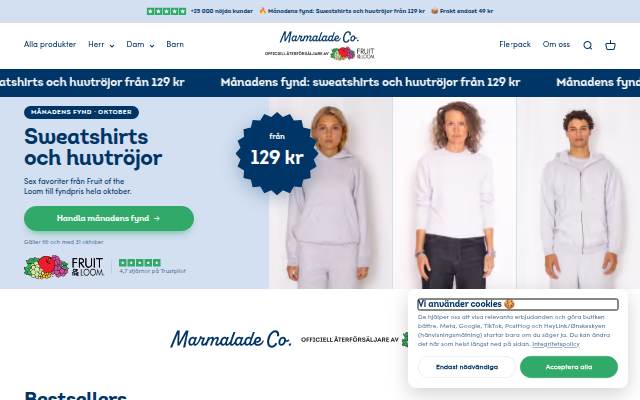 Startseite von Marmalade Co.