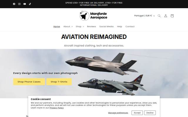 Escaparate de Marqforde Aerospace