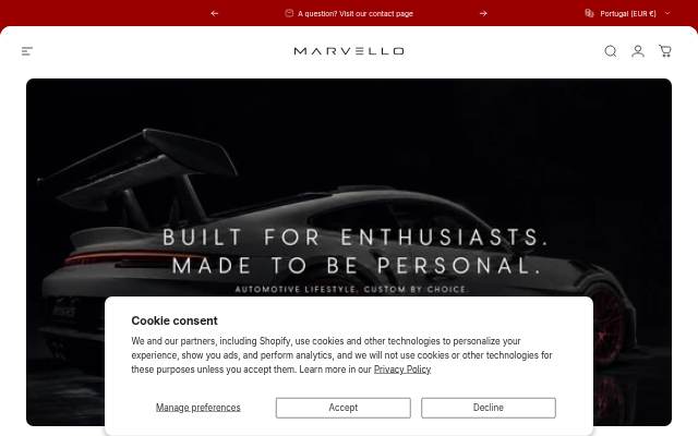 Marvello storefront