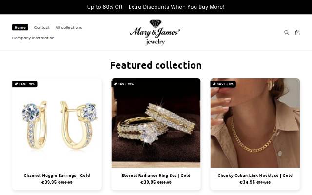Mary Jewelry storefront