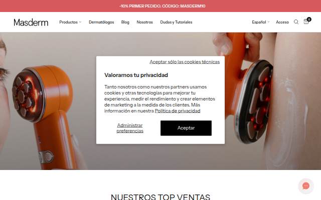 Montra da Masderm Cosmética