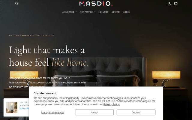 Masdio storefront