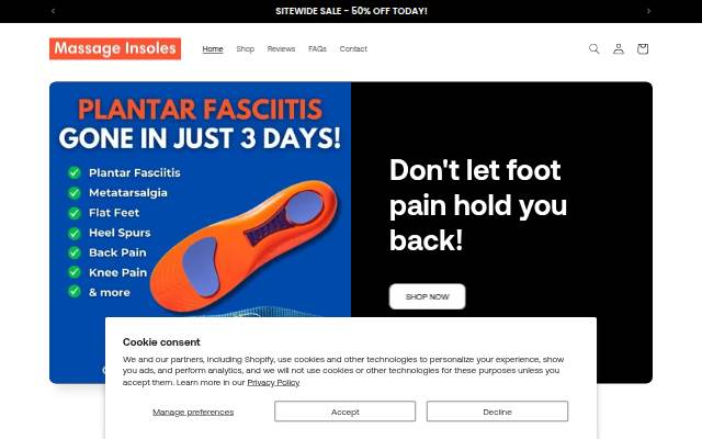 Massage Insoles storefront