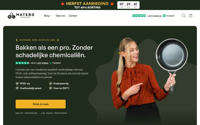 Matero Cookware storefront