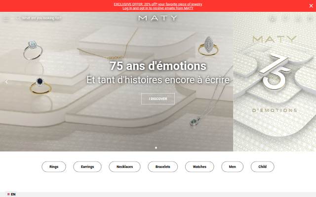 Bijouterie en ligne MATY : créations à offrir depuis 1951 storefront