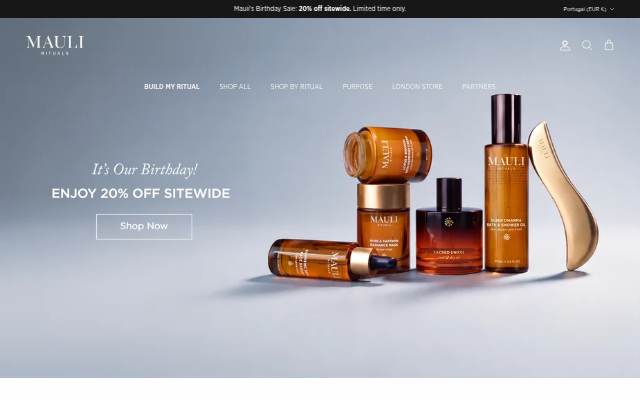 Mauli Rituals storefront