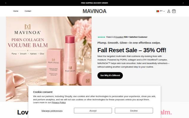 Escaparate de MAVINOA