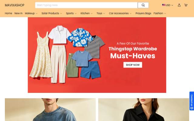 Startseite von MAVIXASHOP