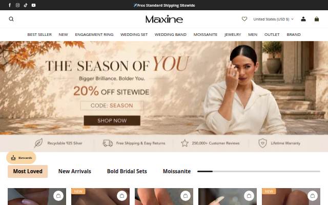 Maxine Jewelry storefront