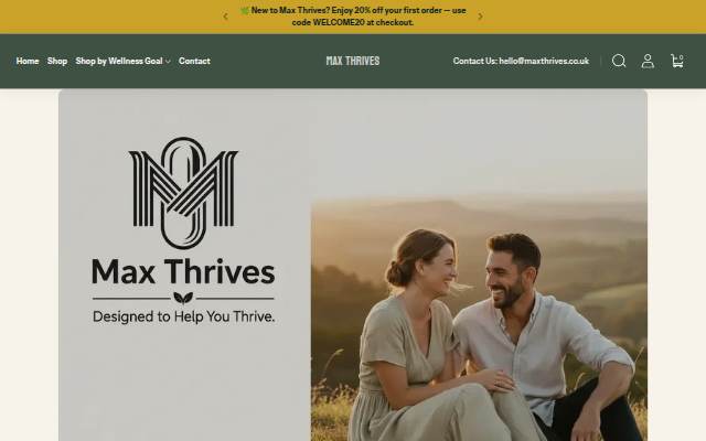 Escaparate de Max Thrives