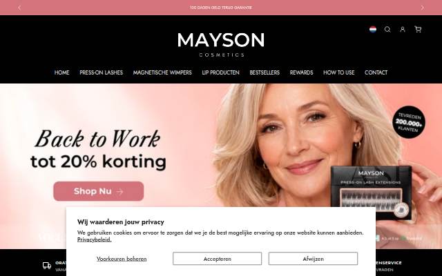 MAYSON Cosmetics storefront