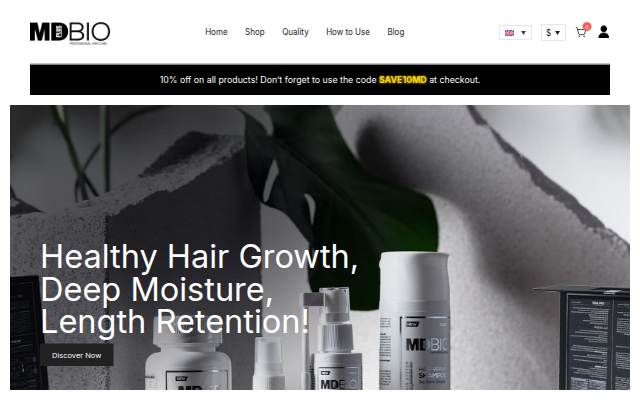 MDPLUSBIO - Professional Hair Care storefront