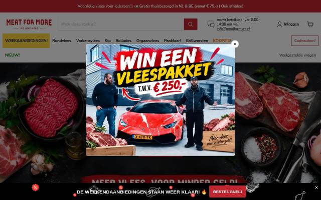 Meatformore.nl storefront