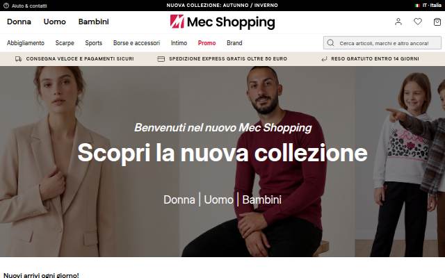 Startseite von Mec Shopping