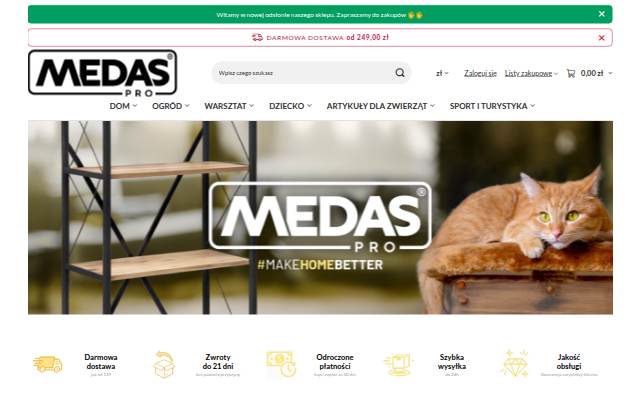 Startseite von medas.pl