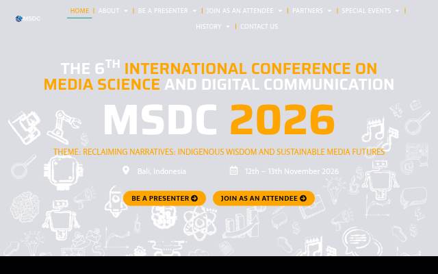 Vitrine de International Conference on Media Science and Digital Communication 2026